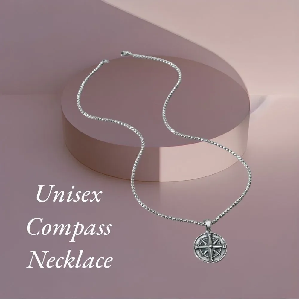 Unisex l Men’s l Compass l Necklace l 23.5” l New